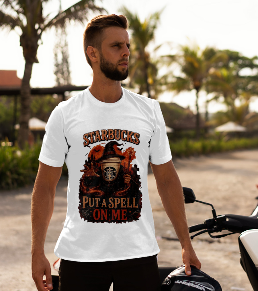 Starbucks Halloween Witch Put A Spell On Me Coffee Magic T-Shirt