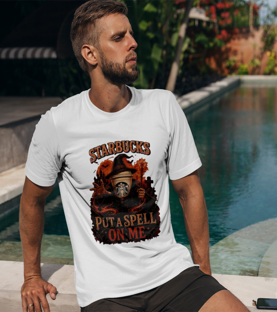Starbucks Halloween Witch Put A Spell On Me Coffee Magic T-Shirt