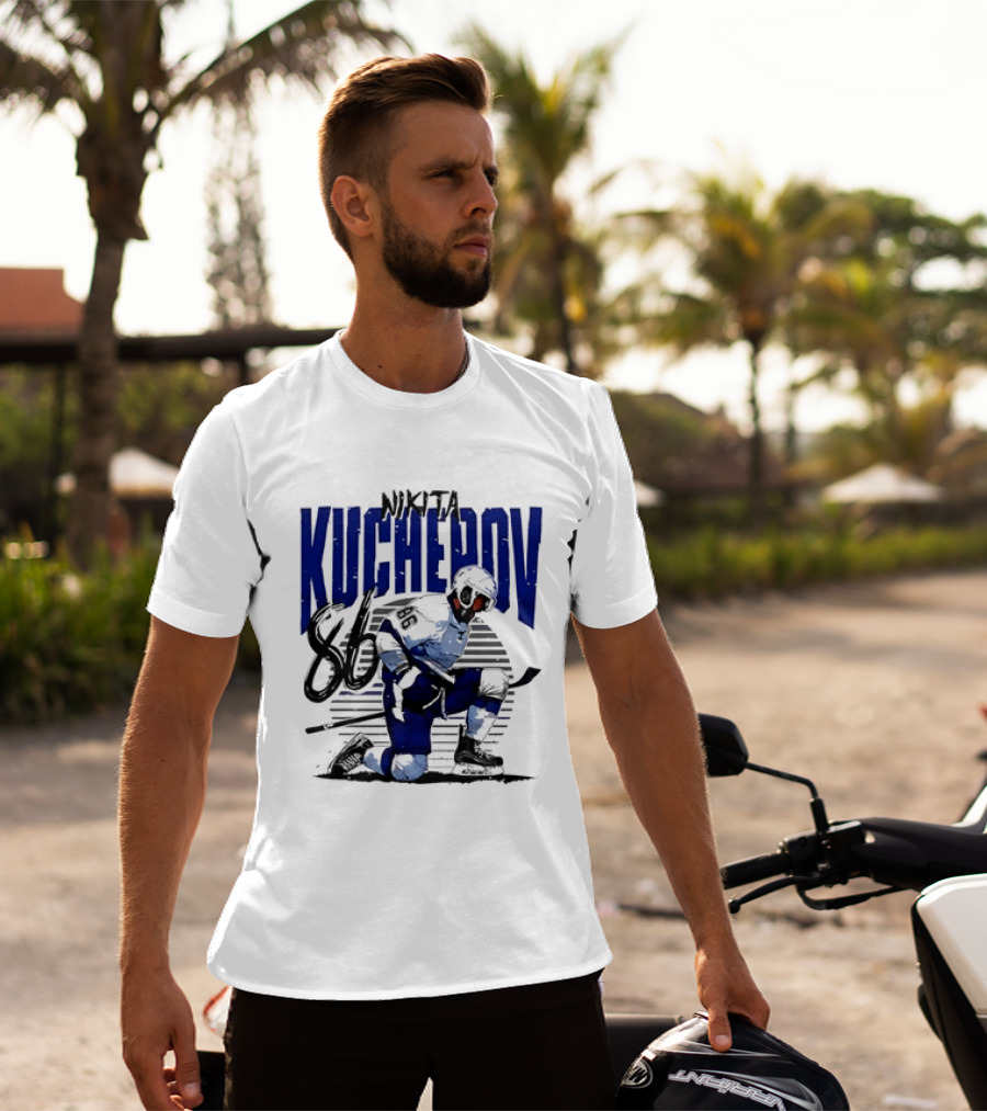Nikita Kucherov 86 Tampa Bay Lightning Hockey Celebration T-Shirt