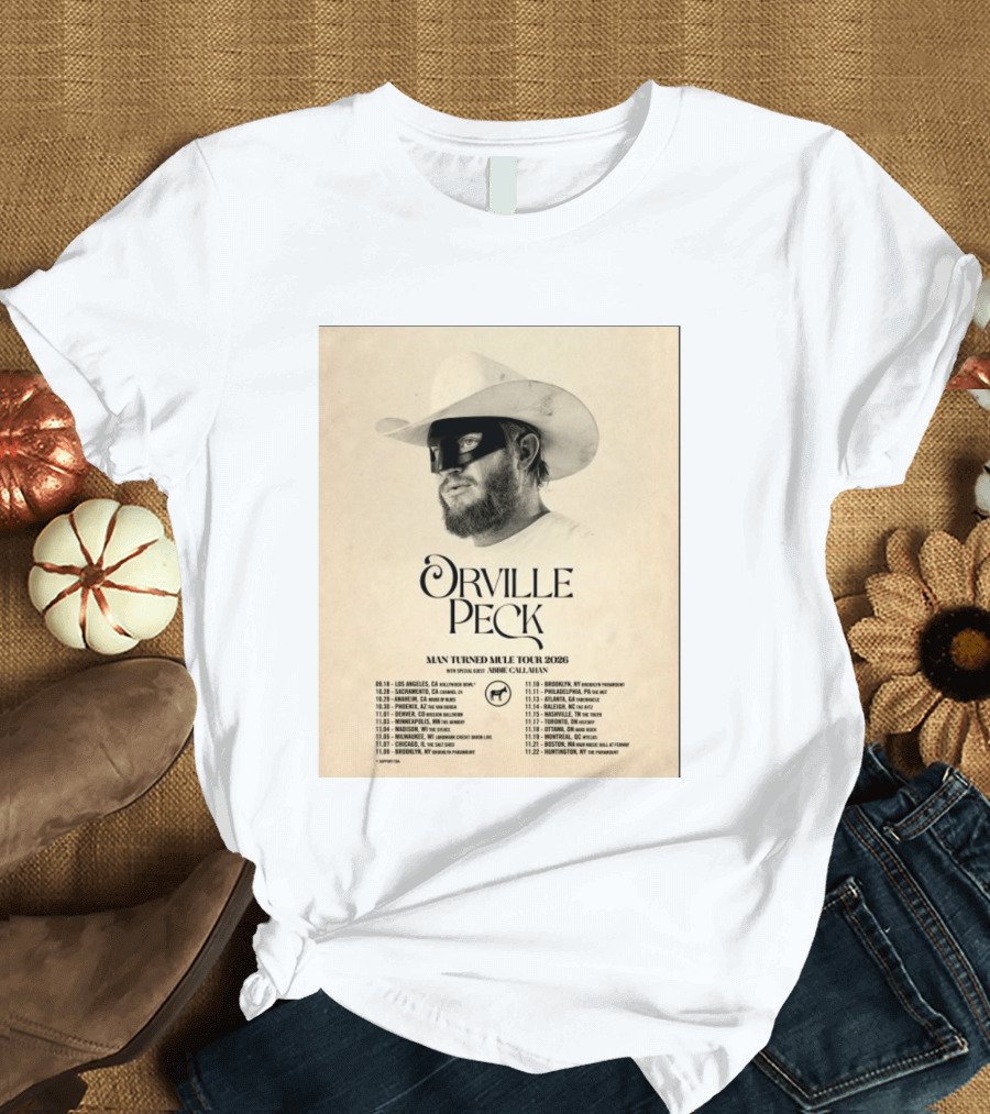 Orville Peck Man Turned Mule Tour 2026 Special Guest Abbie Callahan Concert Dates And Locations T-Shirt