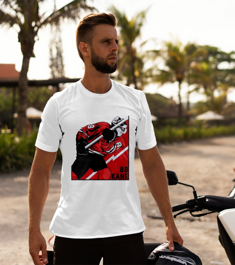 Patrick Kane 88 Chicago Blackhawks Ice Hockey Player Action T-Shirt