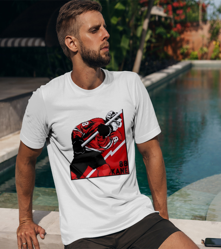 Patrick Kane 88 Chicago Blackhawks Ice Hockey Player Action T-Shirt