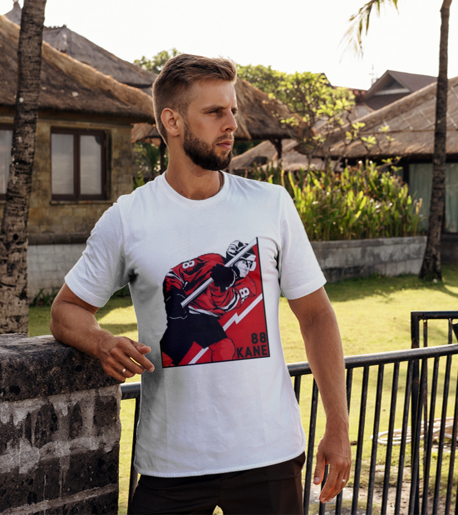 Patrick Kane 88 Chicago Blackhawks Ice Hockey Player Action T-Shirt
