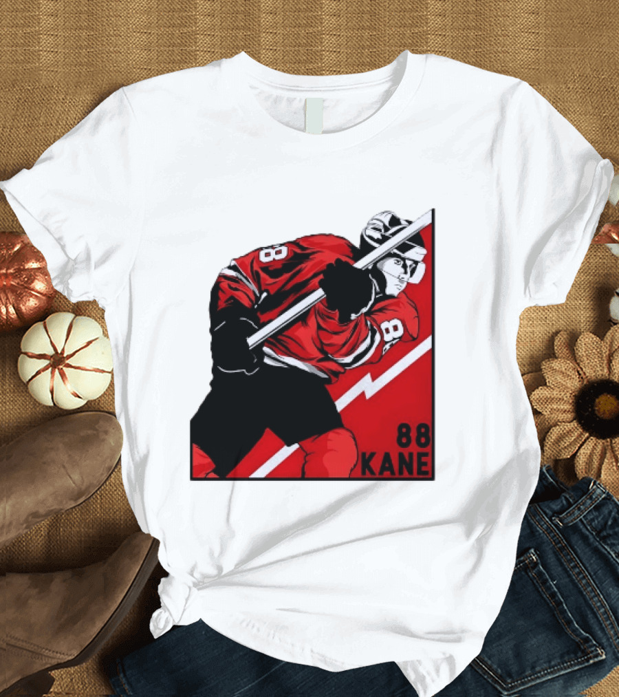 Patrick Kane 88 Chicago Blackhawks Ice Hockey Player Action T-Shirt