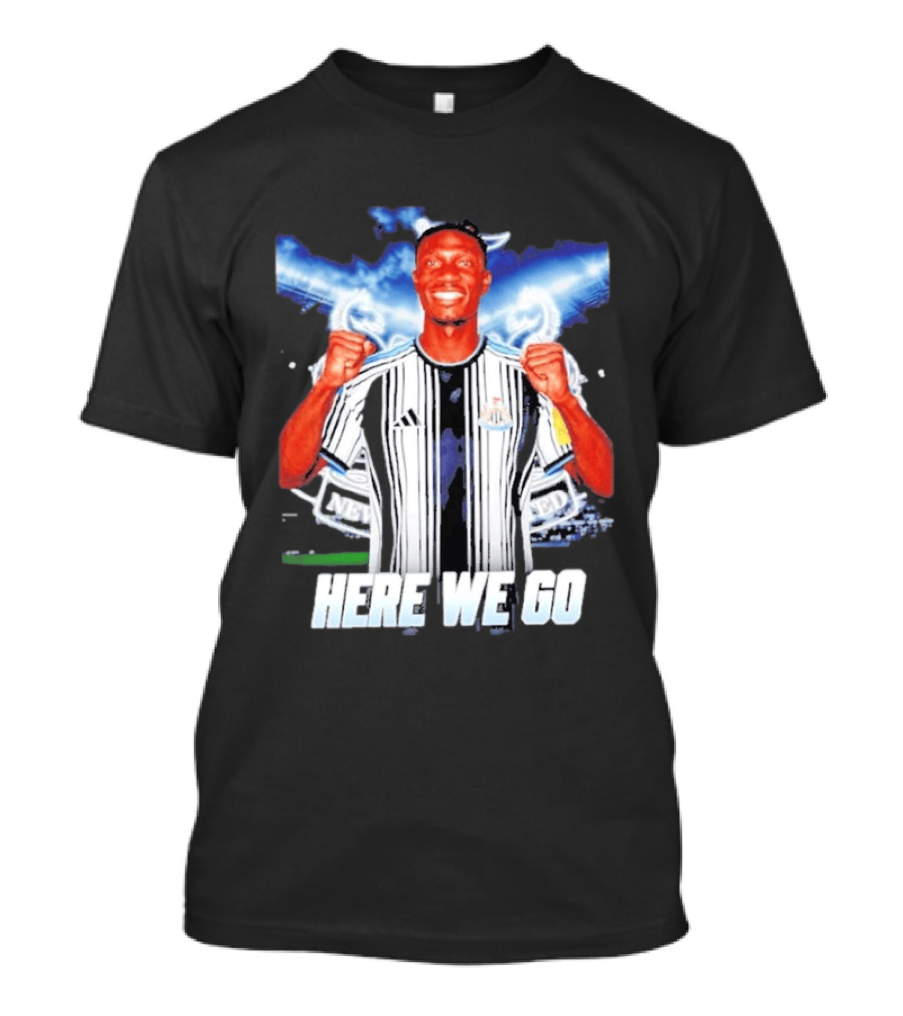 Aladji Bamba Newcastle United Here We Go T-Shirt