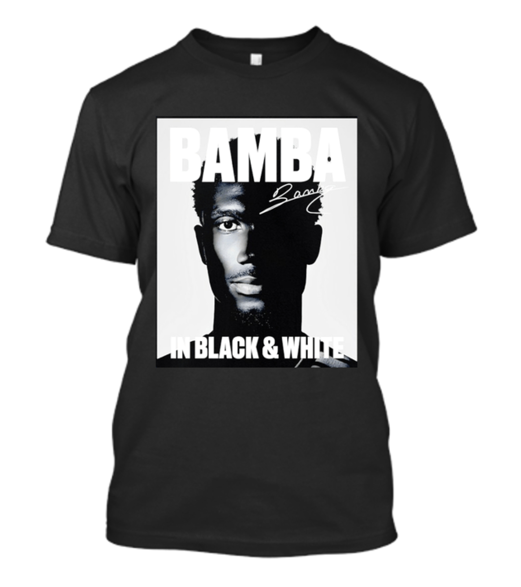 Bamba Signature Black And White NBA Basketball T-Shirt