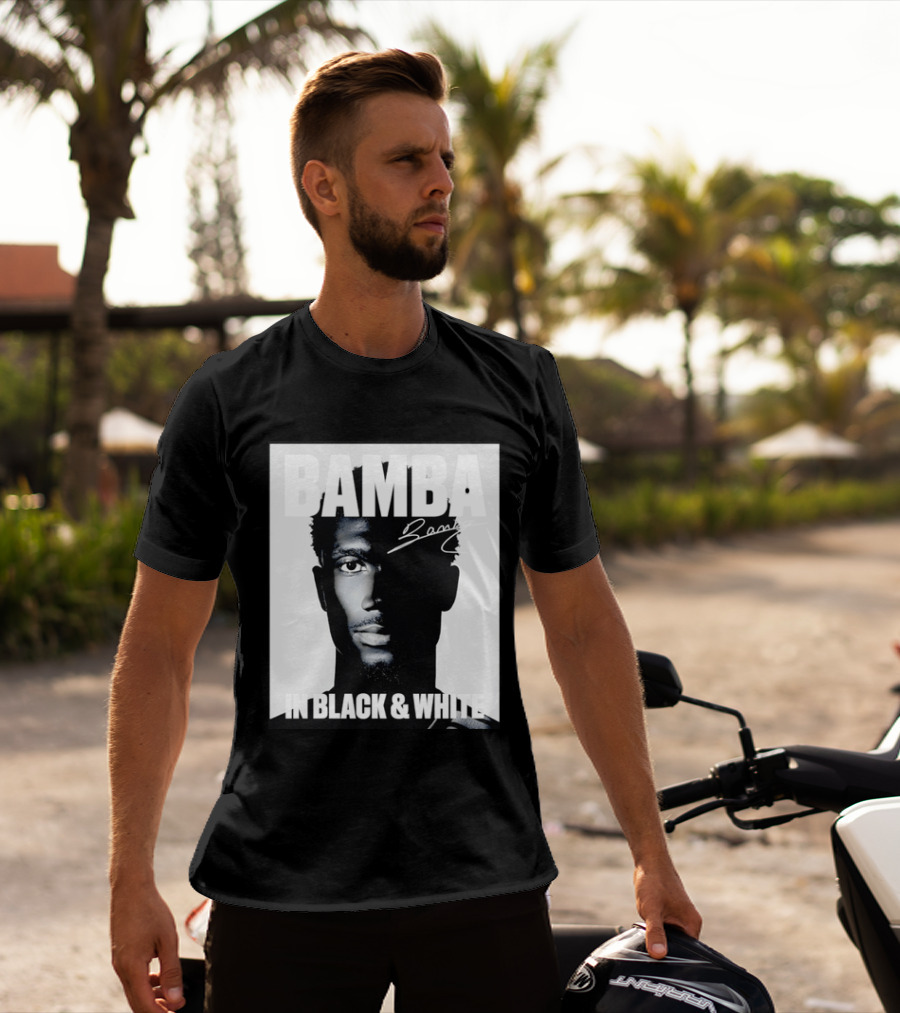 Bamba Signature Black And White NBA Basketball T-Shirt