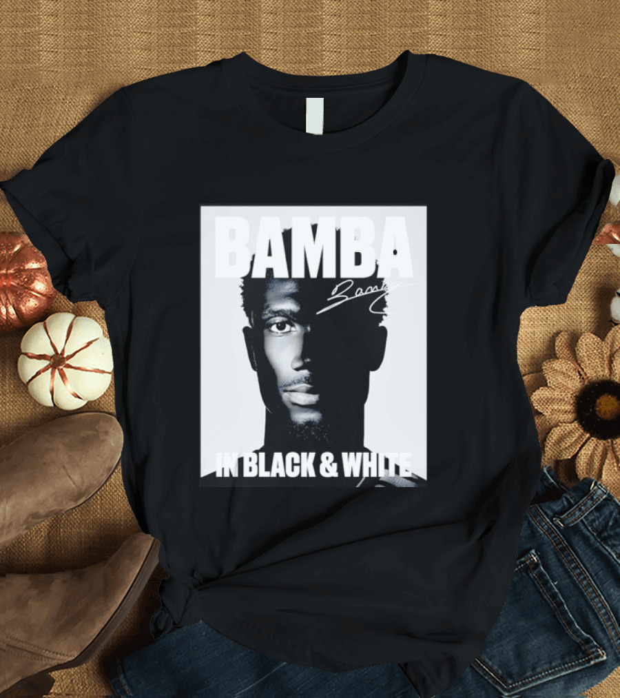 Bamba Signature Black And White NBA Basketball T-Shirt