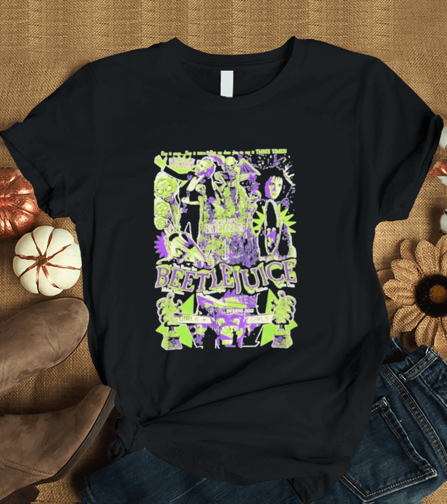 Betelgeuse Beetlejuice Say Once Three Times Rest In Peace Inferno Room Girls T-Shirt