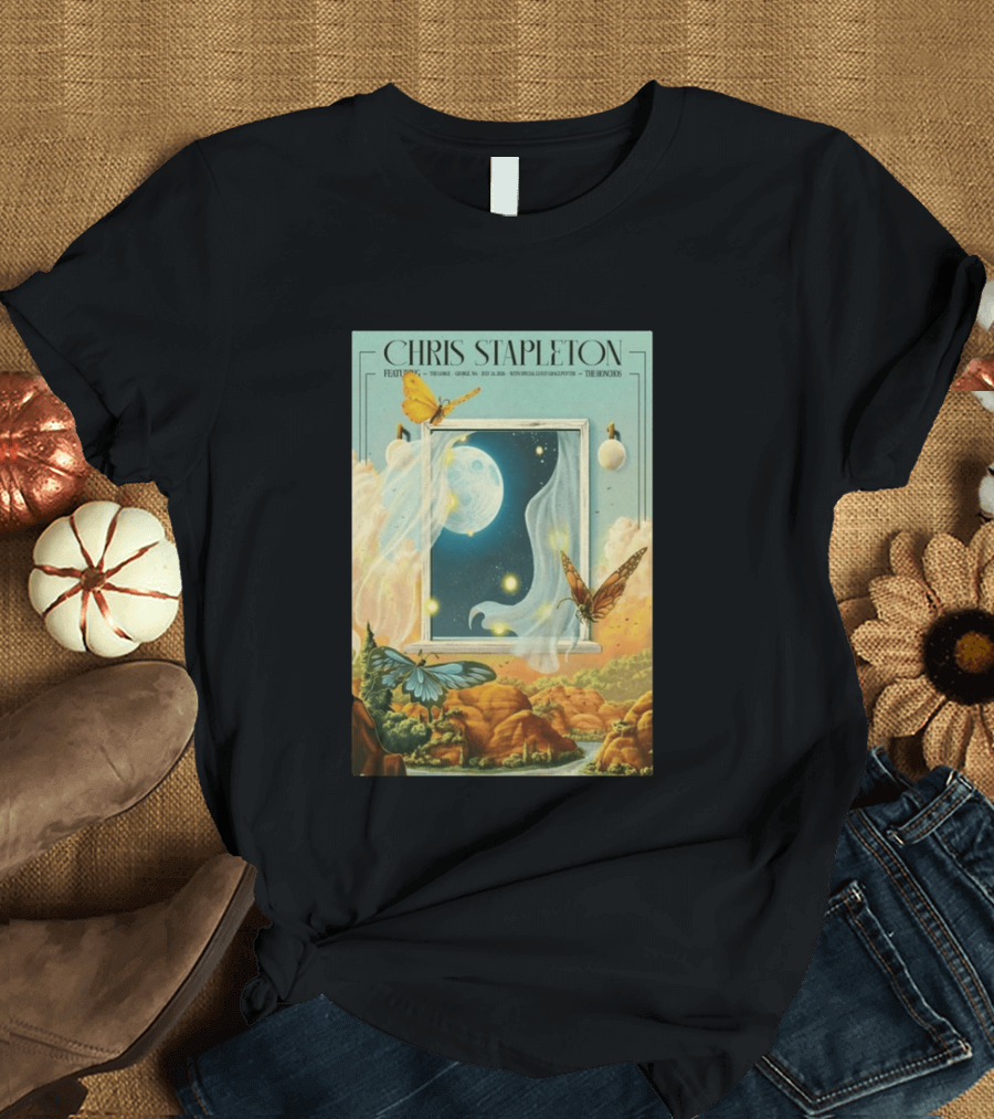 Chris Stapleton Featuring The Gorge July 24 2026 With Margo Price And The Mavericks The Knock3 T-Shirt