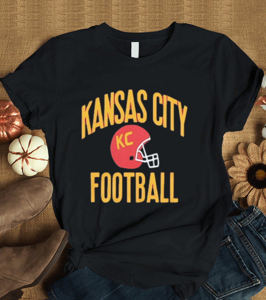 Kansas City KC Football Helmet T-Shirt