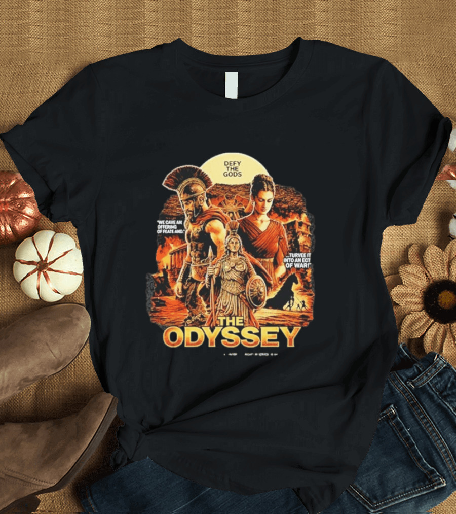 The Odyssey Defy The Gods Greek Mythology Warrior Achilles Helen Of Troy T-Shirt