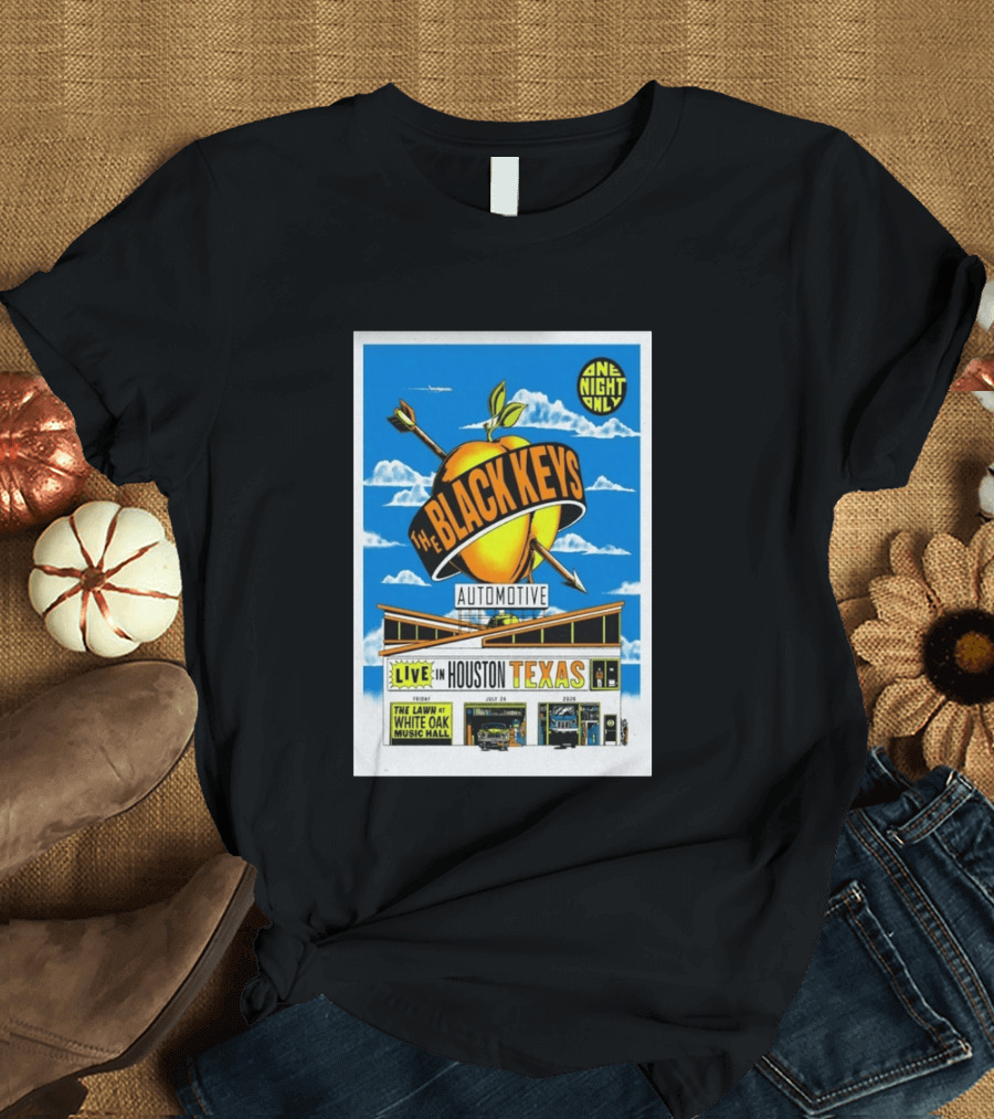 The Black Keys Live Houston Texas July 24 2026 One Night Only White Oak Music Hall T-Shirt