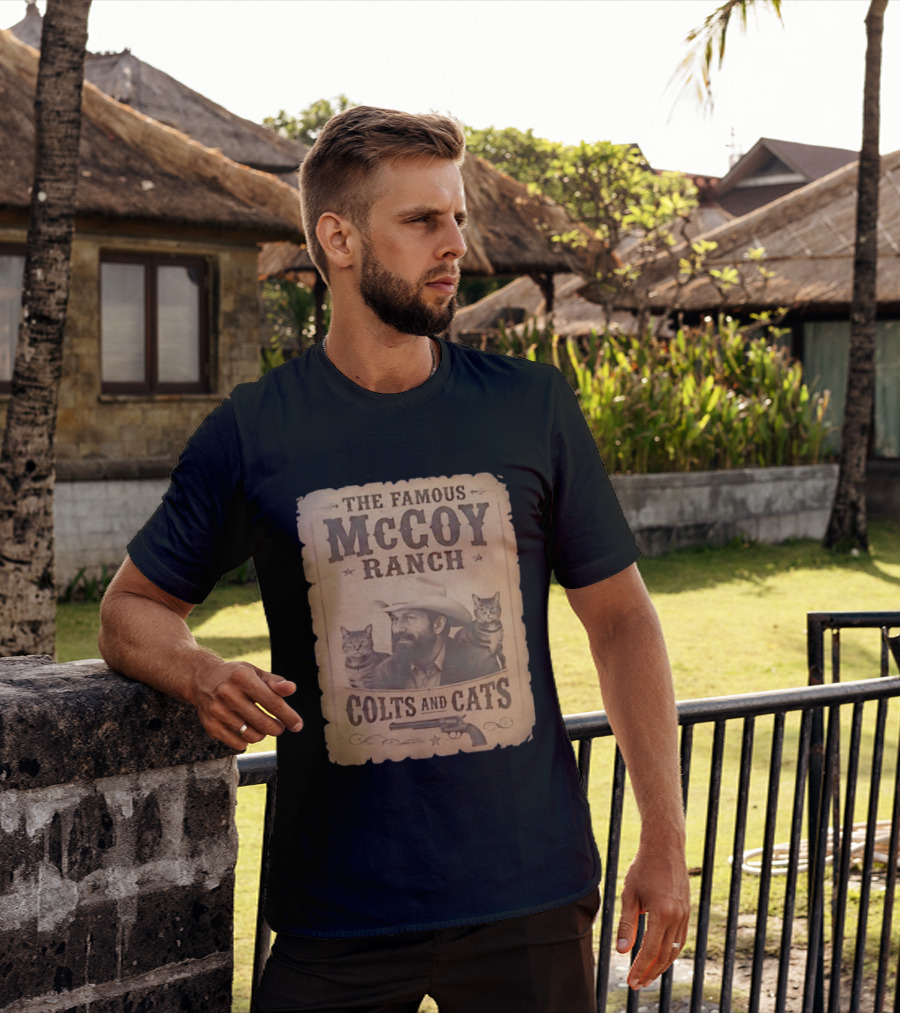 The Famous McCoy Ranch Colts And Cats Wild West Nostalgia T-Shirt
