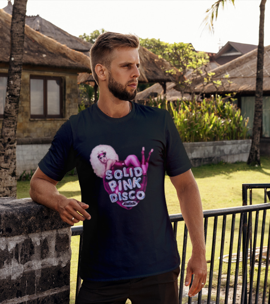 Trixie Mattel Solid Pink Disco Balloon Heart T-Shirt