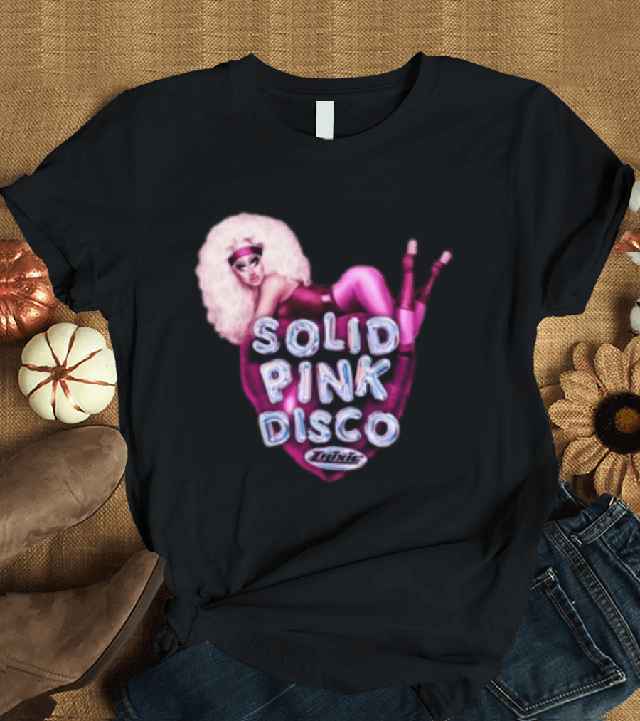 Trixie Mattel Solid Pink Disco Balloon Heart T-Shirt