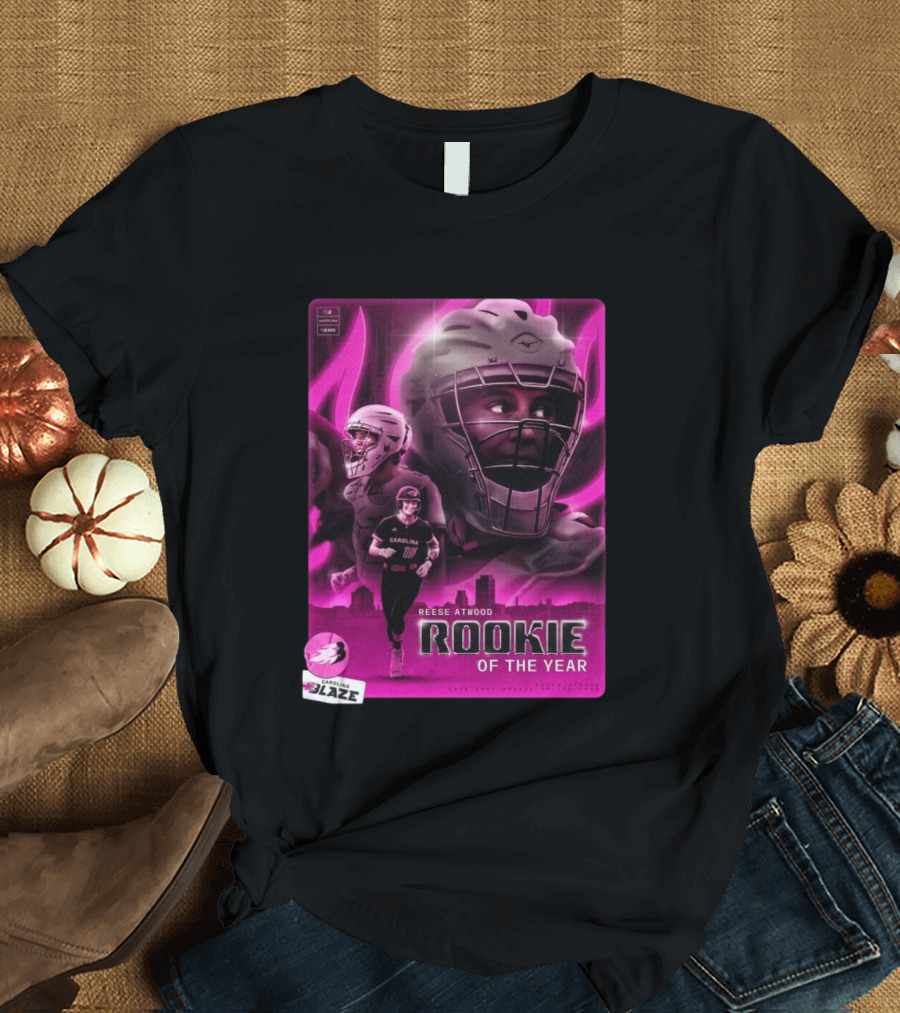Reese Atwood Rookie Of The Year 2026 Carolina Blaze AUBL Rookie Of The Year T-Shirt