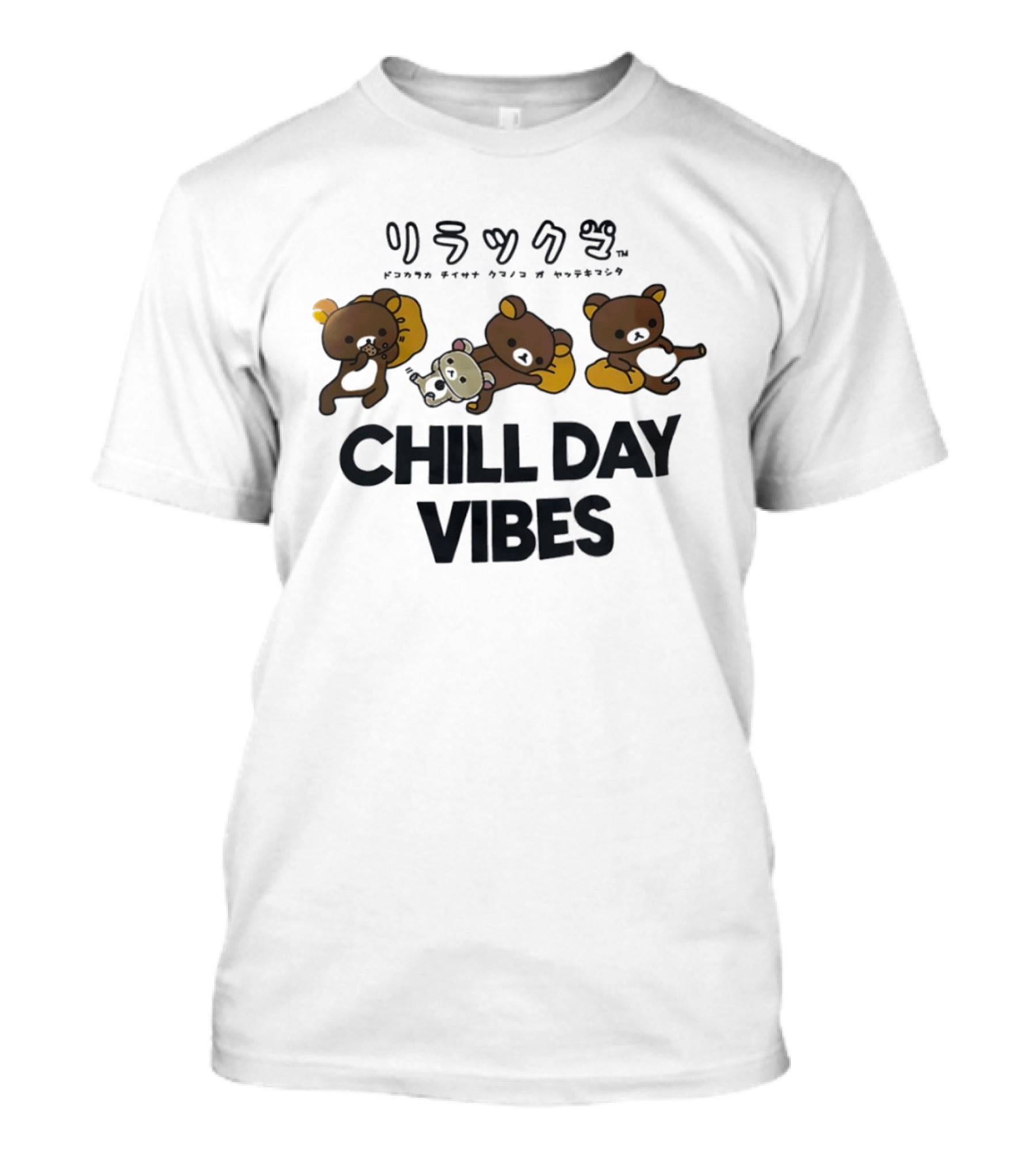 Rilakkuma Chill Day Vibes San X Kawaii Relaxing Bear Japanese T-Shirt