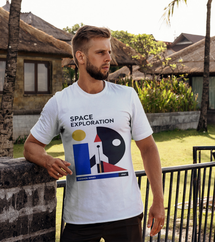 Space Exploration 1961 Cosmos Series Retro Geometric T-Shirt