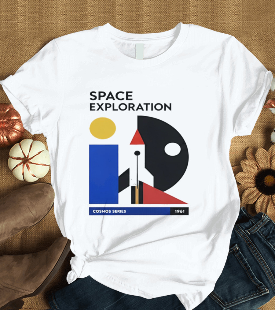 Space Exploration 1961 Cosmos Series Retro Geometric T-Shirt