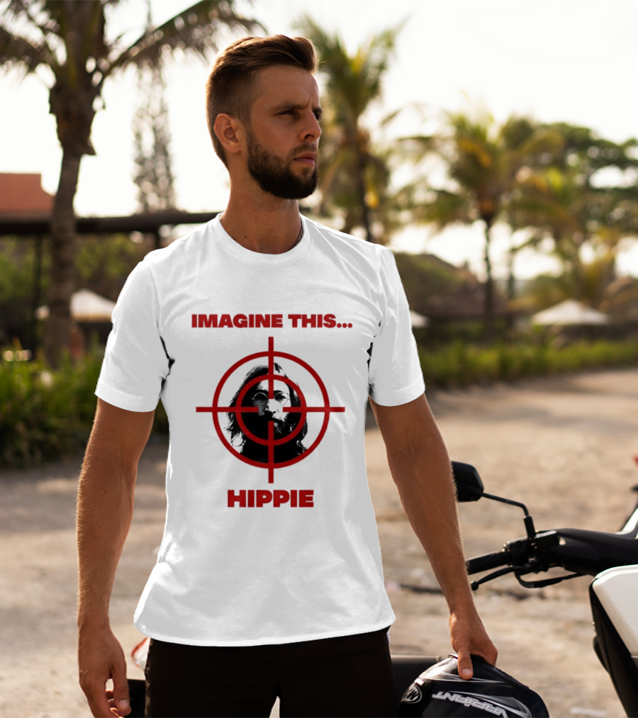 Imagine This Hippie With Target Overlay T-Shirt