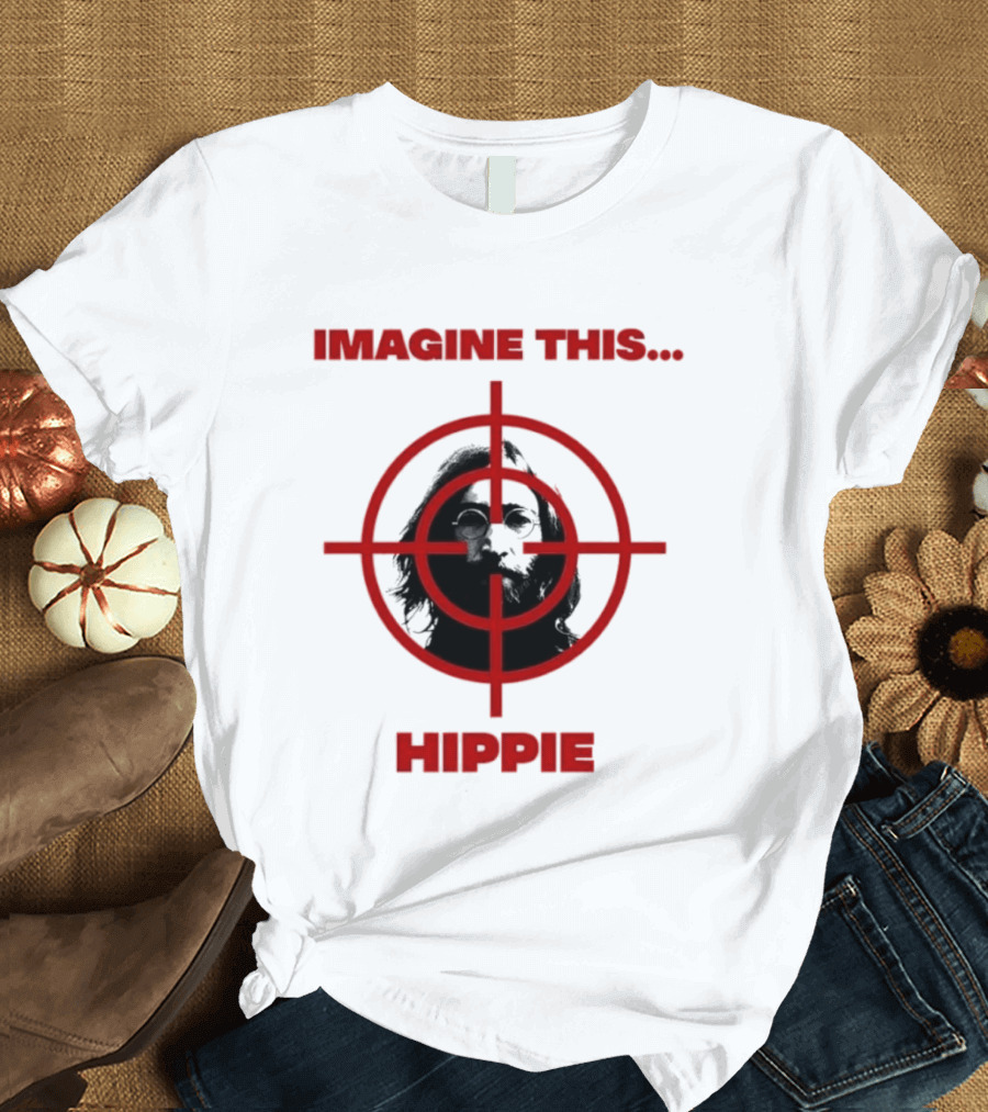 Imagine This Hippie With Target Overlay T-Shirt