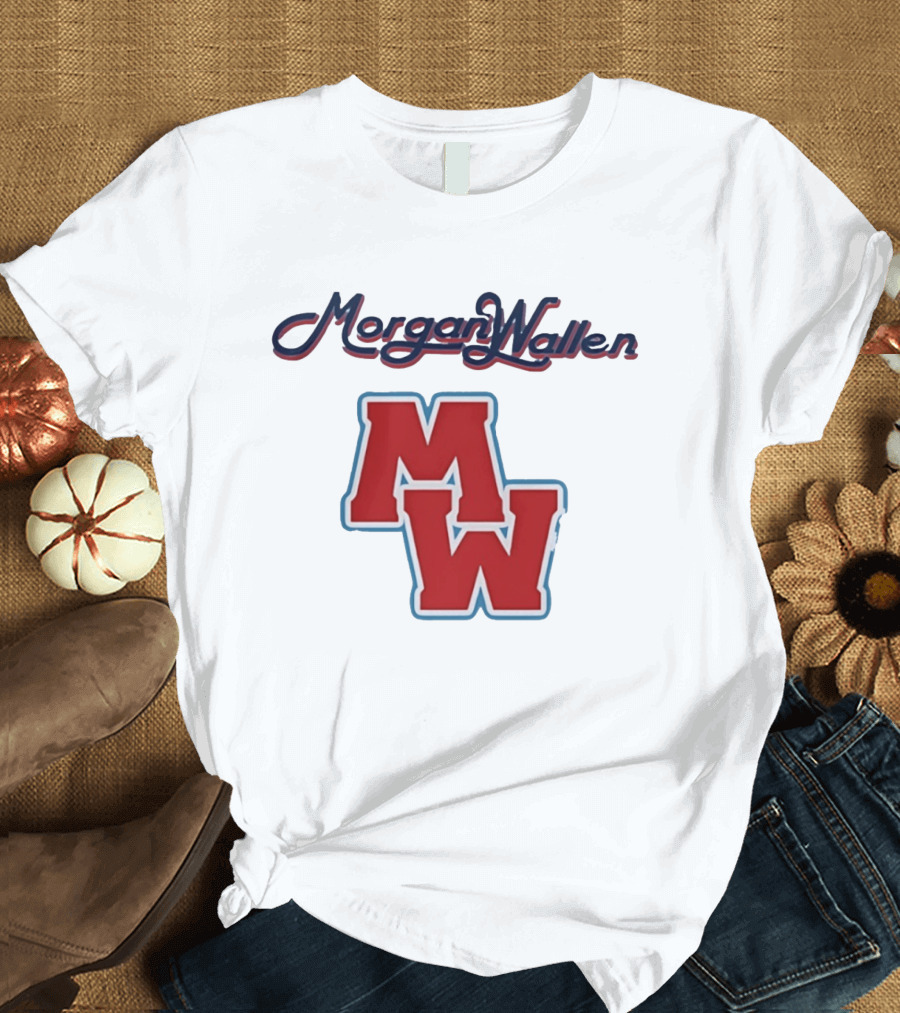 Morgan Wallen MW Bold Red Letters Country Music T-Shirt