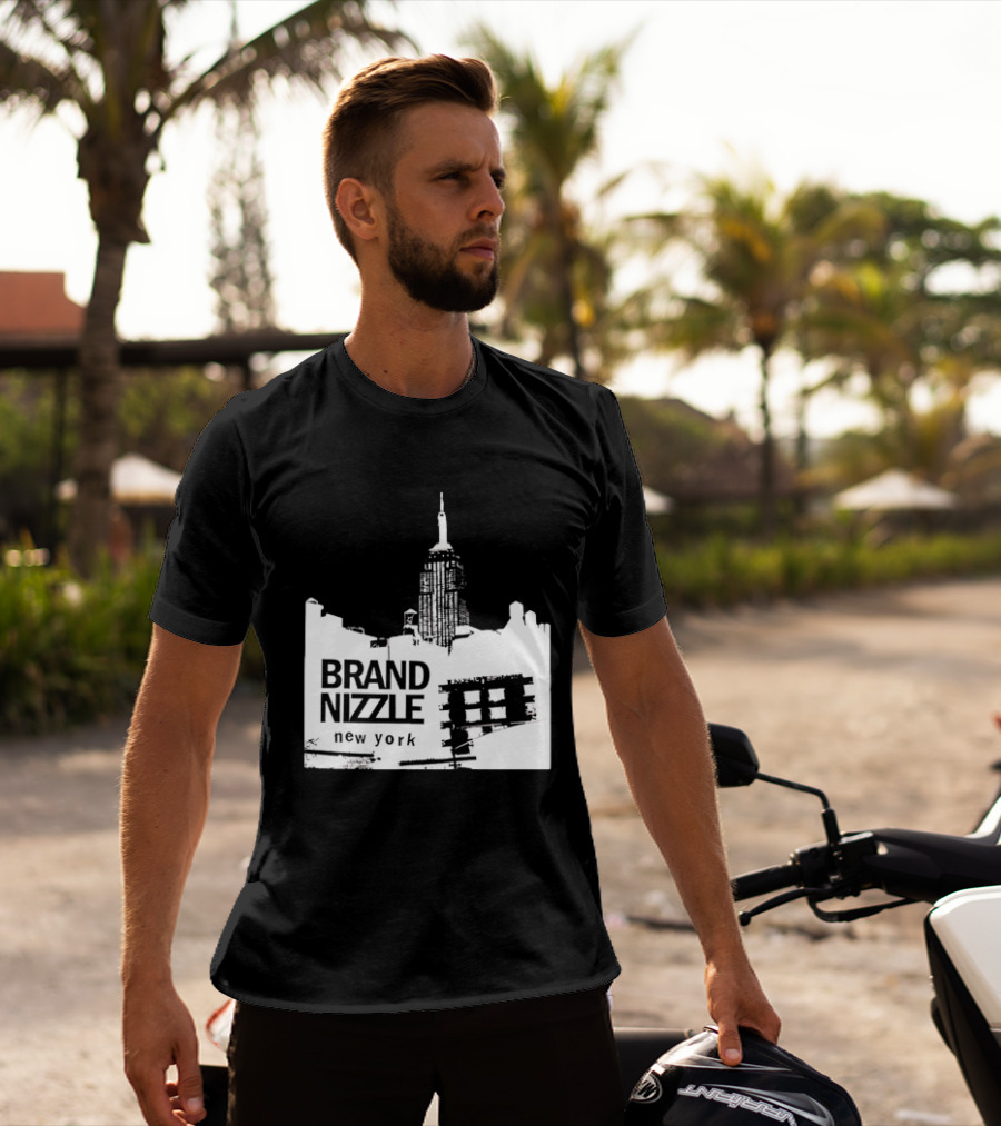BRAND NIZZLE New York Empire State Building Skyline T-Shirt