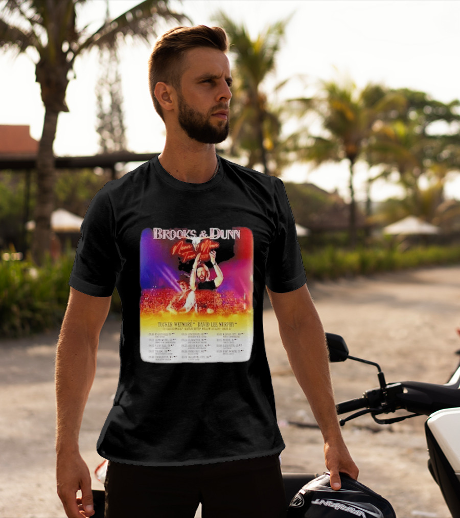 Brooks & Dunn Neon Moon Tour 2026 Tucker Wetmore David Lee Murphy Country Concert Events And Dates T-Shirt