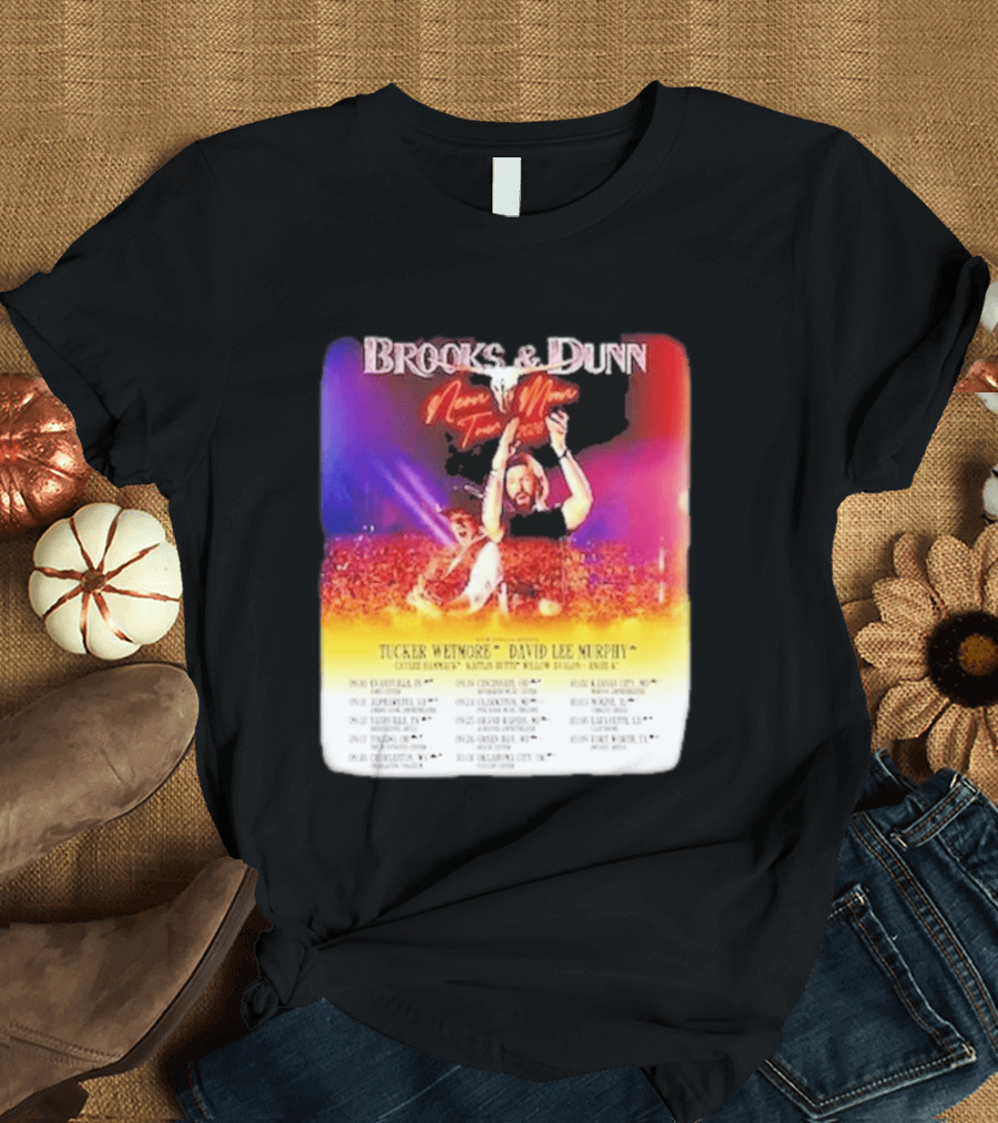 Brooks & Dunn Neon Moon Tour 2026 Tucker Wetmore David Lee Murphy Country Concert Events And Dates T-Shirt