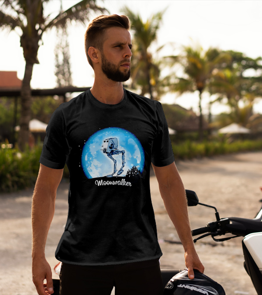 Star Wars AT ST Moonwalker Imperial Walker Moon Scene T-Shirt