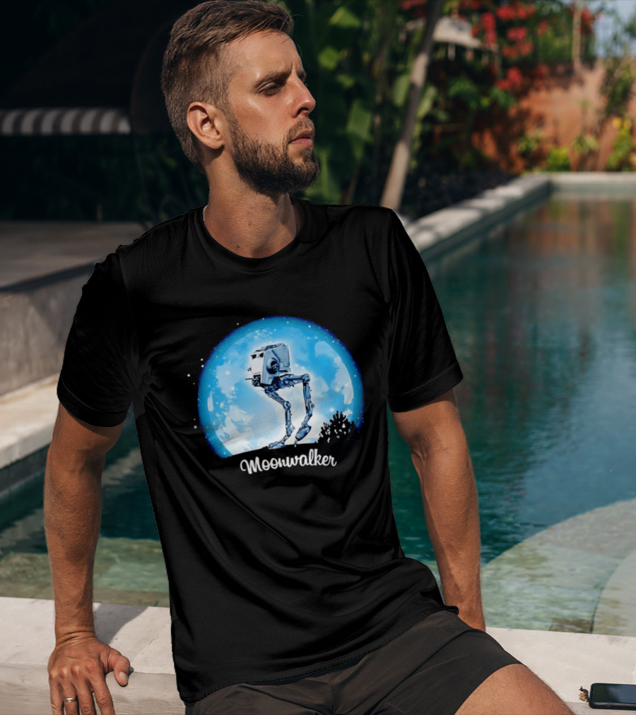 Star Wars AT ST Moonwalker Imperial Walker Moon Scene T-Shirt