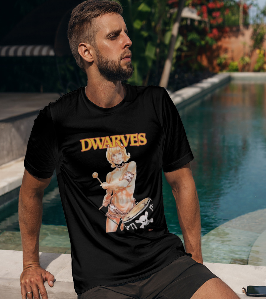 Dwarves Drummer Girl Fantasy T-Shirt