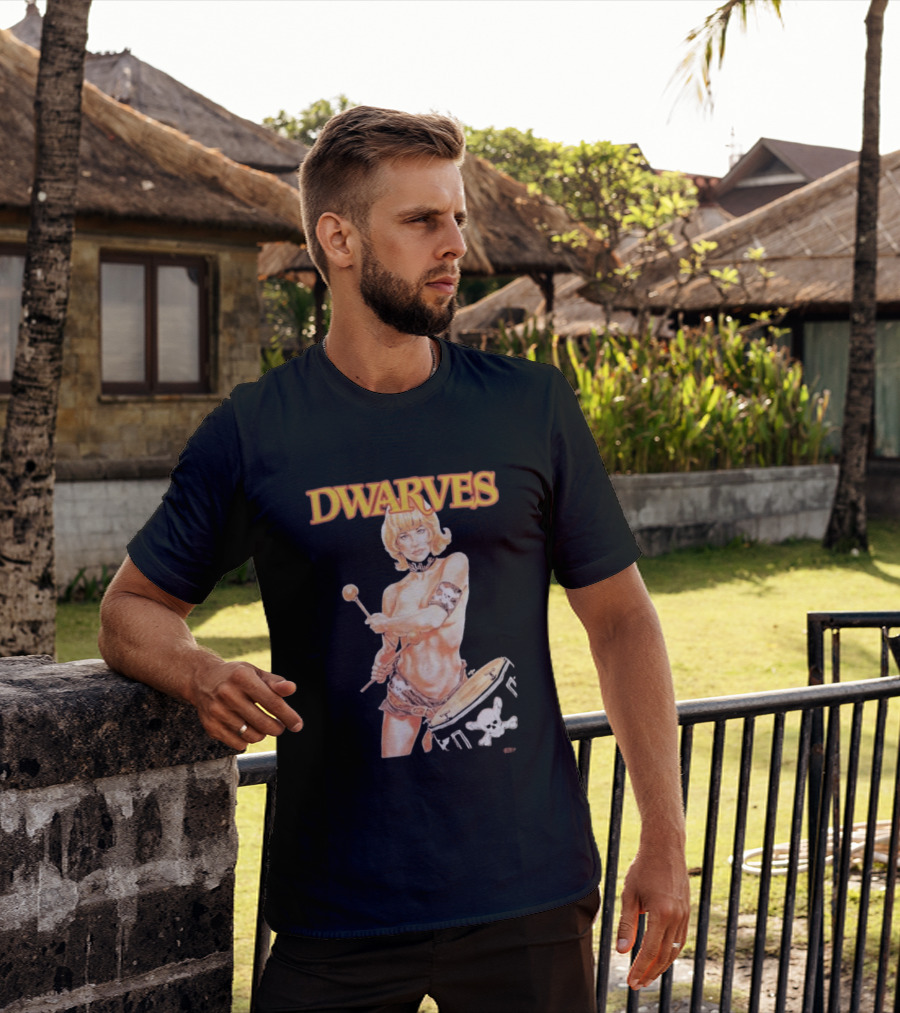 Dwarves Drummer Girl Fantasy T-Shirt
