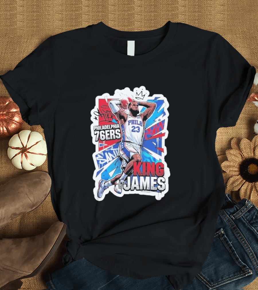 Philadelphia 76ers King James Basketball Fans T-Shirt