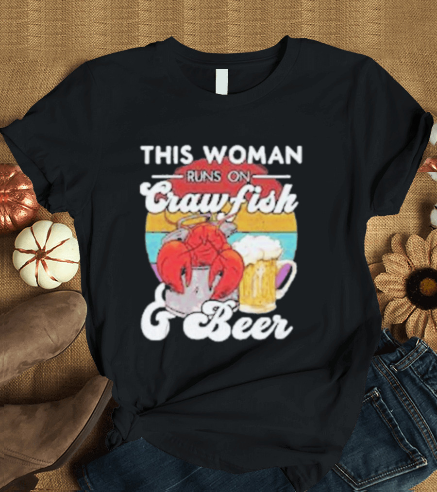 This Woman Runs On Crawfish And Beer With Vintage T-Shirt