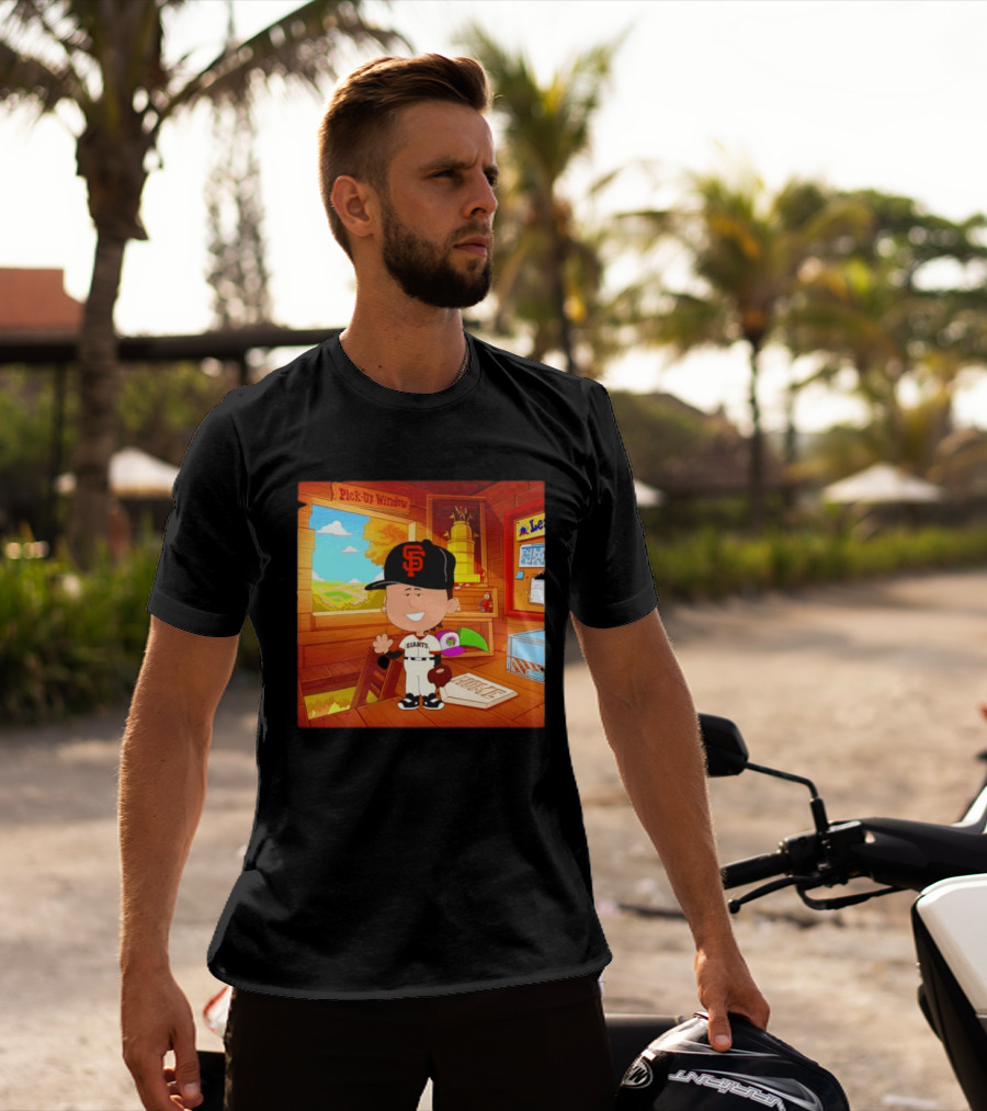 Tyler Mahle San Francisco Giants Baseball Cartoon Peanuts T-Shirt