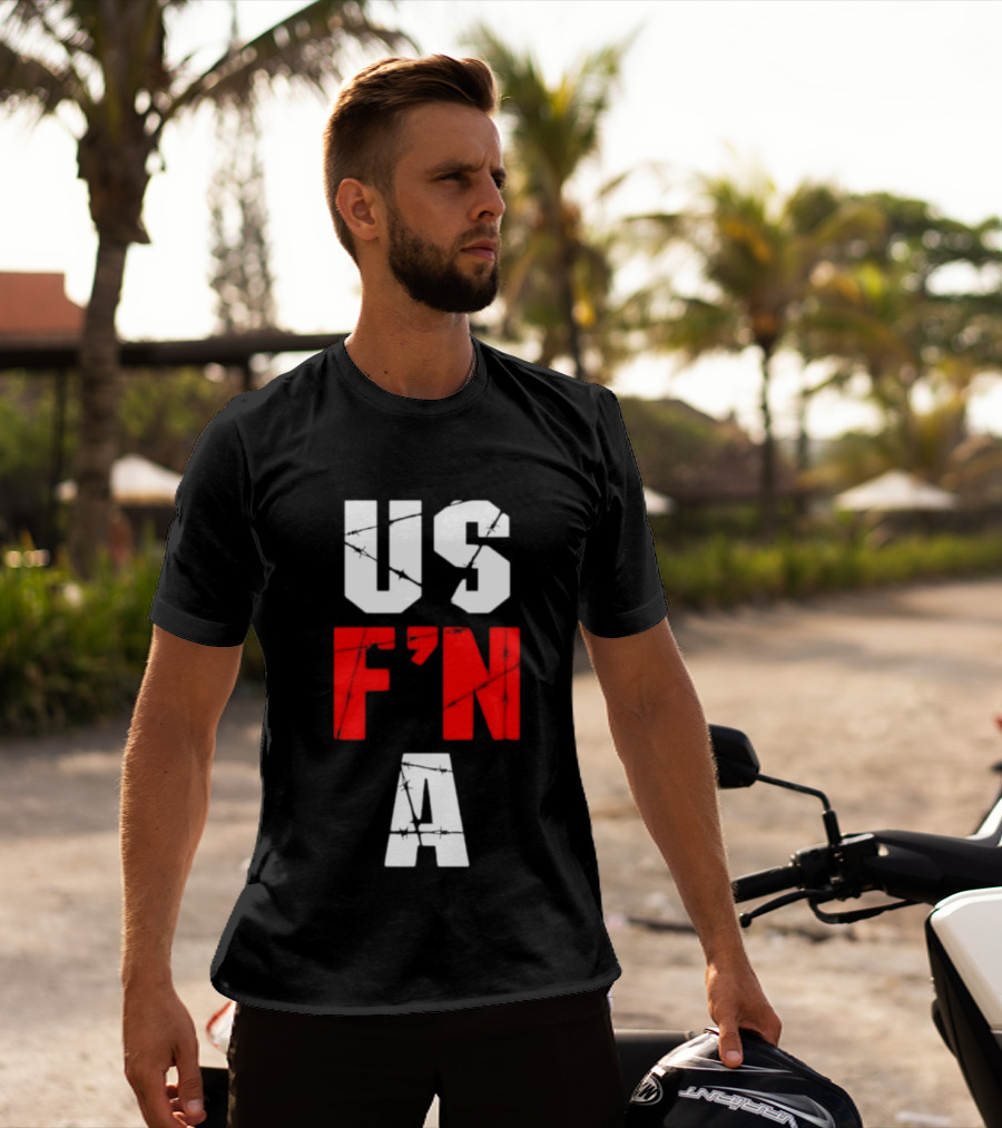 United States US F N A Barbed Wire T-Shirt
