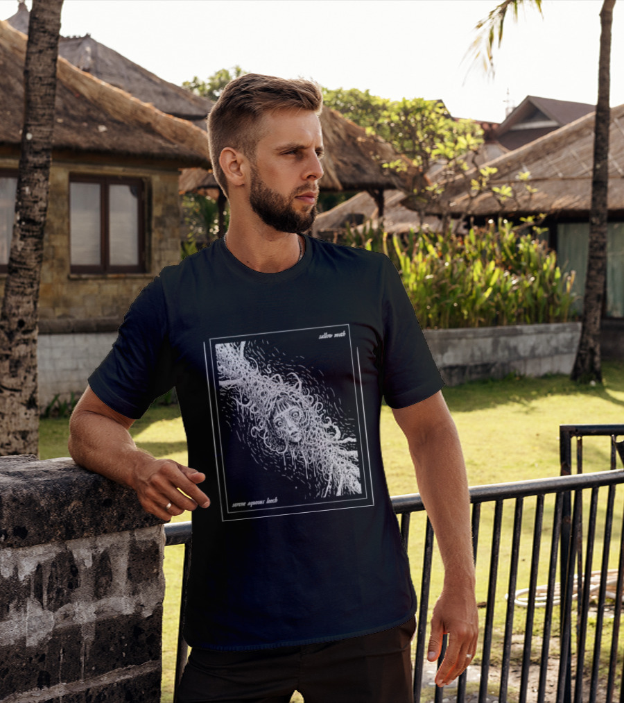 Sallow Moth Serene Aqueous Leech Surreal Horror Waveform T-Shirt