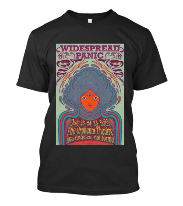 Widespread Panic Orpheum Theatre Los Angeles July 23 25 2026 Psychedelic T-Shirt