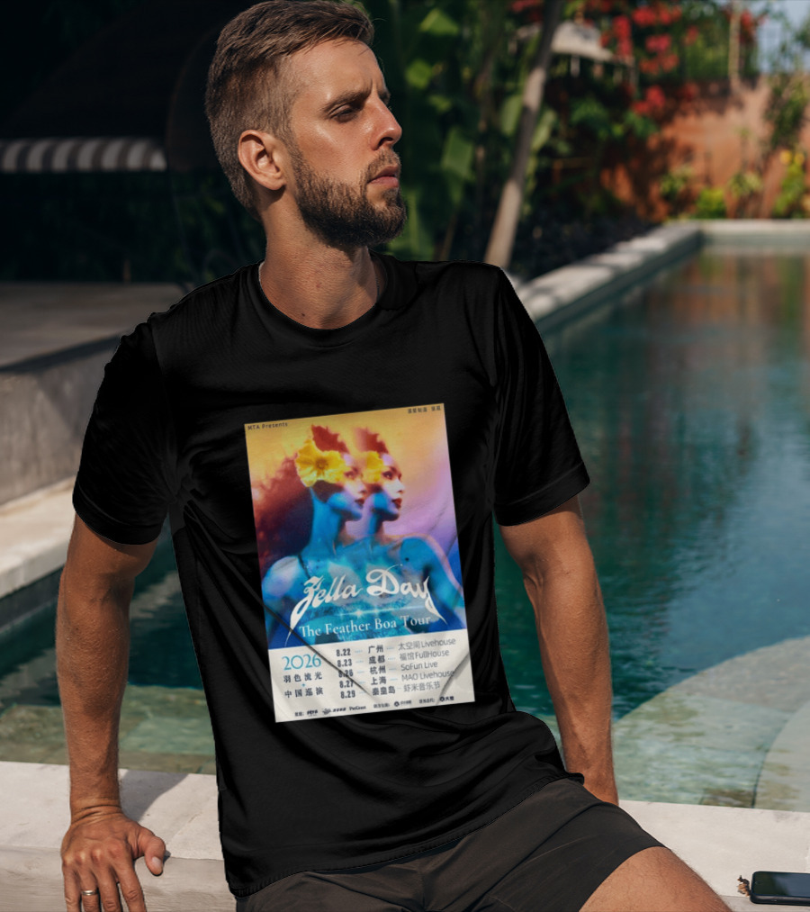 Zella Day The Feather Boa Tour 2026 China Dates August Guangzhou Shanghai Beijing T-Shirt