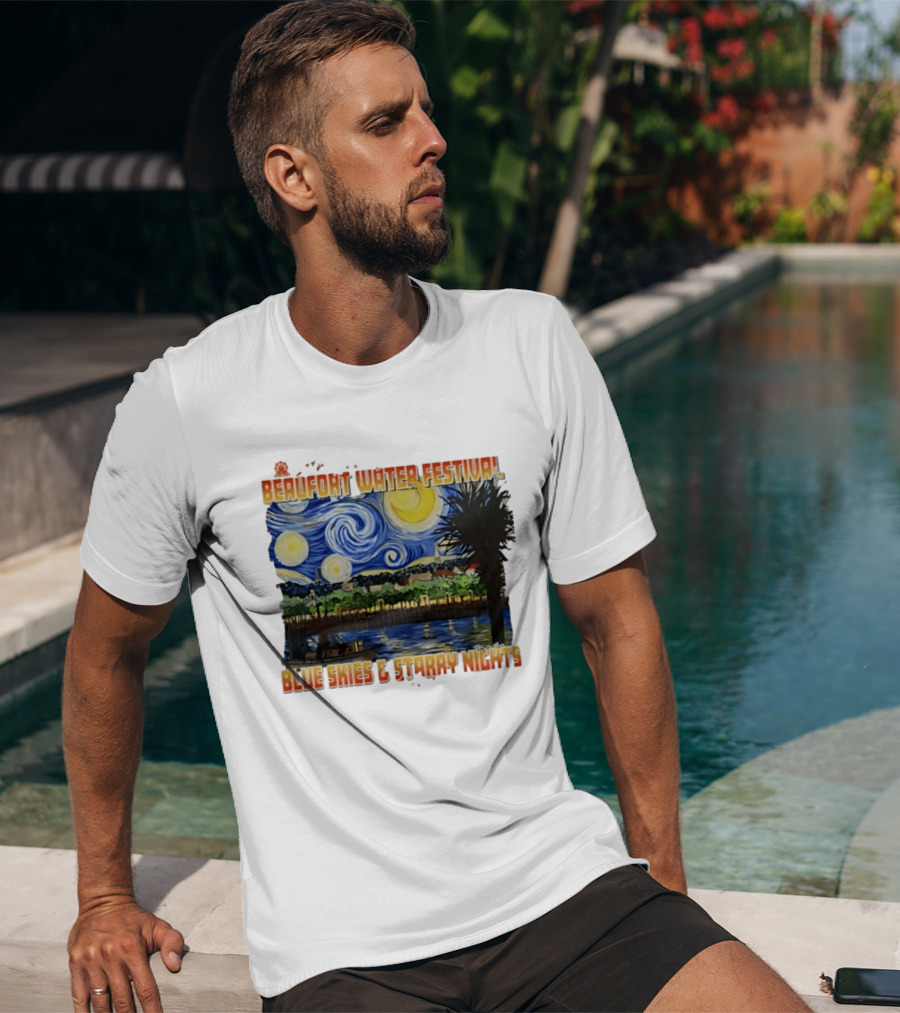 69th Annual Beaufort Water Festival Blue Skies And Starry Nights T-Shirt