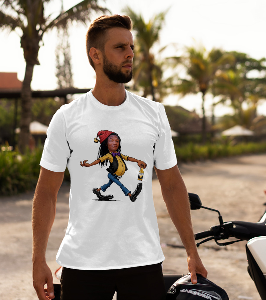 Caricature Man With Dreadlocks Holding Corona Extra Beer T-Shirt