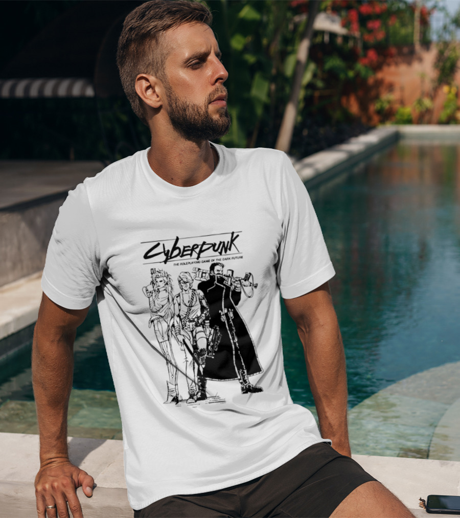 Cyberpunk The Roleplaying Game Of The Dark Future Silhouette Art Characters T-Shirt