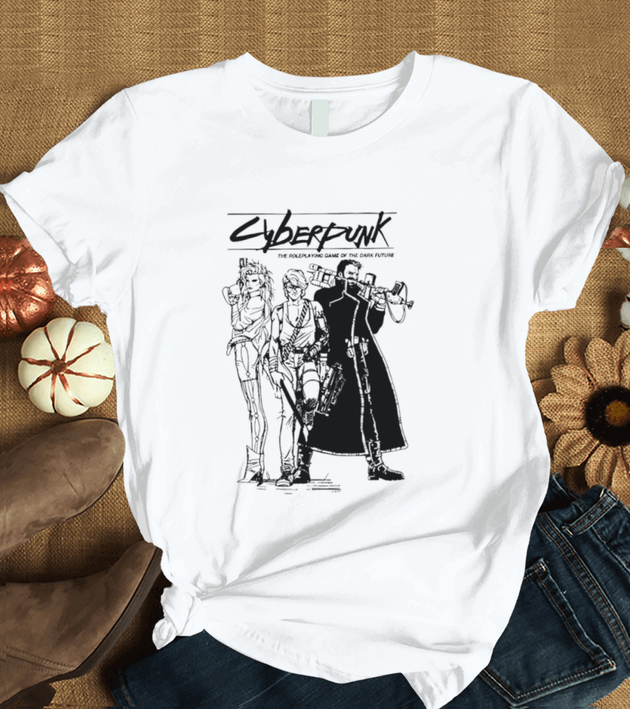 Cyberpunk The Roleplaying Game Of The Dark Future Silhouette Art Characters T-Shirt