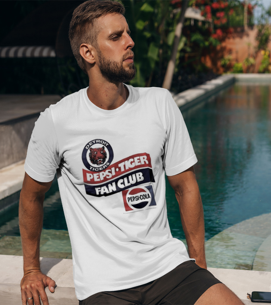 Detroit Tigers Pepsi Tiger Fan Club Pepsi Cola T-Shirt