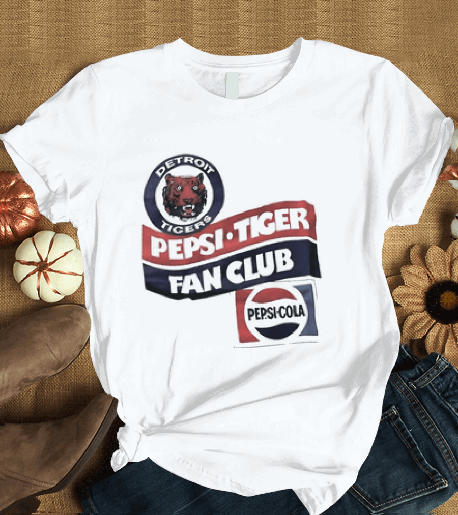 Detroit Tigers Pepsi Tiger Fan Club Pepsi Cola T-Shirt
