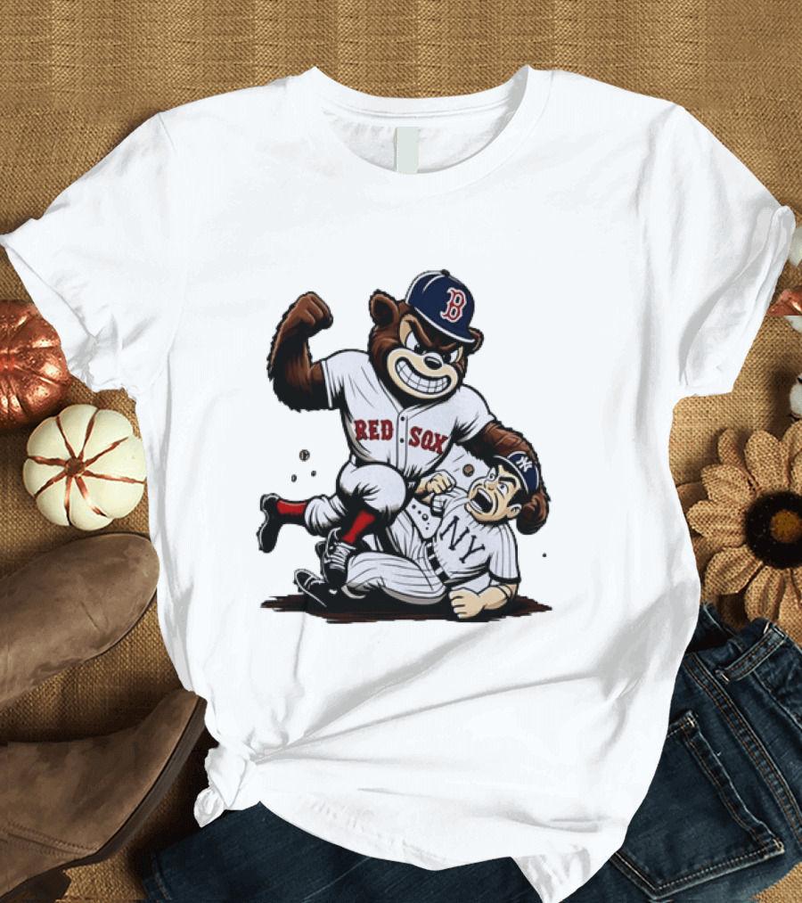 Red Sox Bear Vs NY Yankees Rivalry Showdown T-Shirt