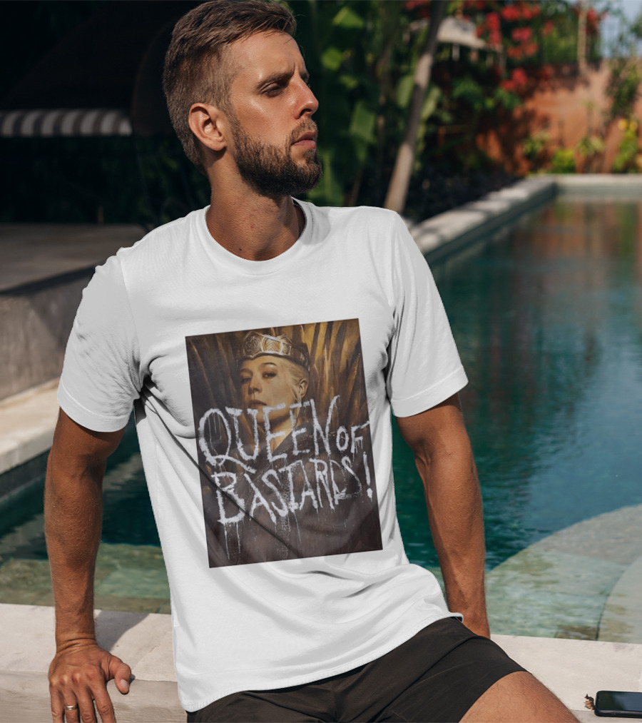 Rhaenyra Targaryen Queen Of Bastards House Of The Dragon Iron Throne Crown T-Shirt
