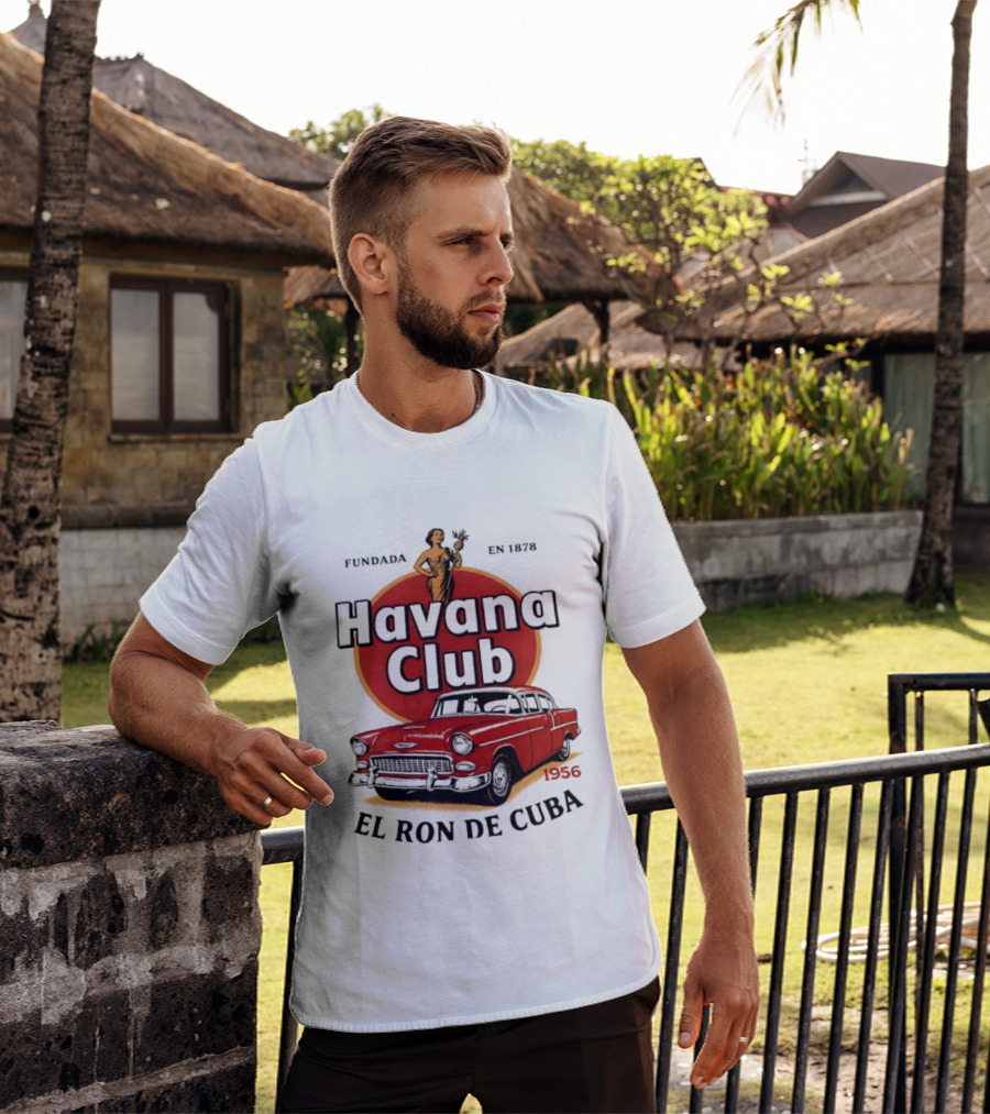 Havana Club Fundada En 1878 El Ron De Cuba 1956 Car T-Shirt